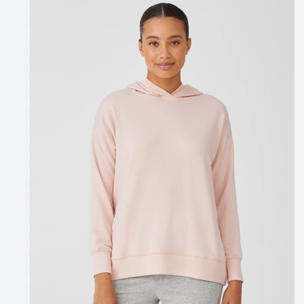 Eileen Fisher Cozy Soft Pink Hoodie XXS Made in USA